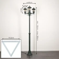 Loria Kandelaber Grün, Schwarz, 3-flammig -Lampe Verkäufe loria kandelaber h3687123 3