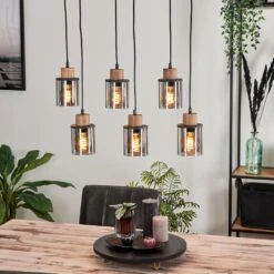 Loursin Hängeleuchte Schwarz, 6-flammig