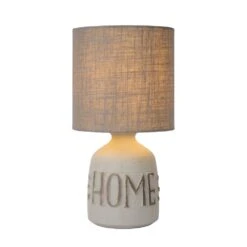 Lucide COSBY Tischlampe Grau, 1-flammig -Lampe Verkäufe lucide cosby tischlampe 47503 81 36 1