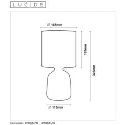 Lucide COSBY Tischlampe Grau, 1-flammig -Lampe Verkäufe lucide cosby tischlampe 47503 81 36 3