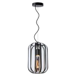 Lucide FERN Pendelleuchte Schwarz, 1-flammig -Lampe Verkäufe lucide fern pendelleuchte 25409 01 30 3