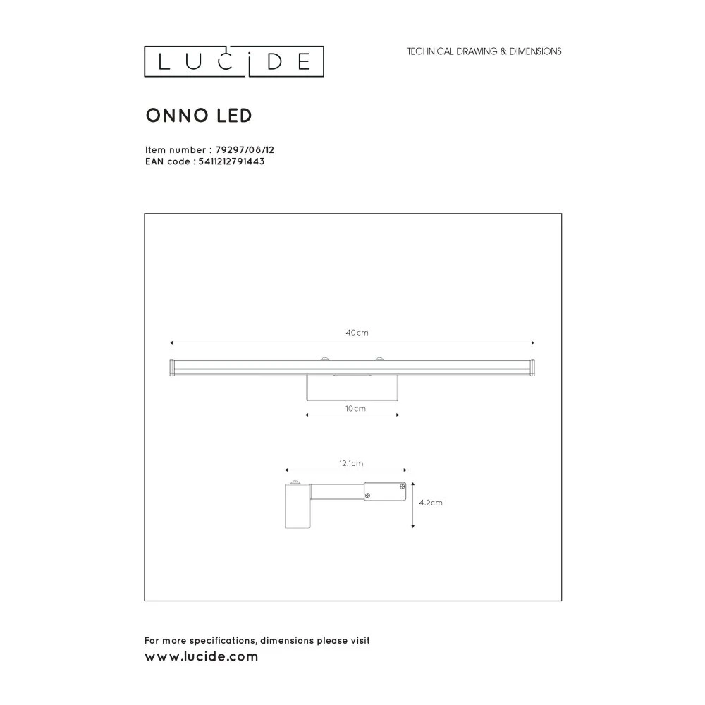 Lucide ONNO Wandleuchte LED Chrom, 1-flammig 8 Lucide ONNO Wandleuchte LED Chrom, 1-flammig – Bild 6