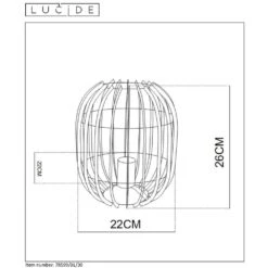 Lucide REDA Tischlampe Schwarz, 1-flammig -Lampe Verkäufe lucide reda tischlampe 78599 01 30 3