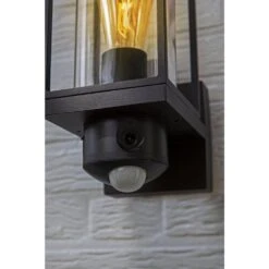 Lutec Lampen FLAIR Außenwandleuchte Schwarz, 1-flammig, Bewegungsmelder -Lampe Verkäufe lutec lampen flair aussenwandleuchte 5288811012 3
