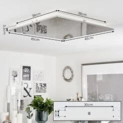 Madrier Deckenpanel LED Nickel-Matt, Weiß, 1-flammig, Fernbedienung -Lampe Verkäufe madrier deckenpanel h3655320 3