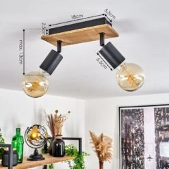 Maidford Deckenleuchte Naturfarben, Schwarz, 2-flammig -Lampe Verkäufe maidford deckenleuchte h3388082 3