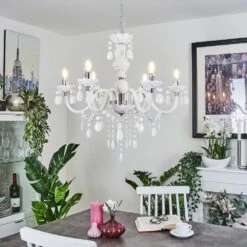 Malmback Kronleuchter Chrom, Weiß, 6-flammig -Lampe Verkäufe malmback kronleuchter h3637814 6