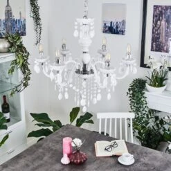 Malmback Kronleuchter Chrom, Weiß, 6-flammig -Lampe Verkäufe malmback kronleuchter h3637814 9