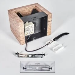 Marmorera Wandleuchte Holzoptik, Schwarz, 1-flammig -Lampe Verkäufe marmorera wandleuchte h3784723 4