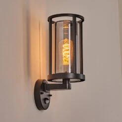 Martinha Außenwandleuchte Schwarz, 1-flammig, Bewegungsmelder -Lampe Verkäufe martinha aussenwandleuchte h3818169 8