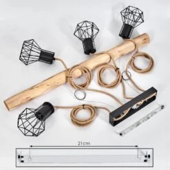 Mechaico Pendelleuchte Naturfarben, Schwarz, 4-flammig 17 Mechaico Pendelleuchte Naturfarben, Schwarz, 4-flammig -Lampe Verkäufe mechaico pendelleuchte h3565001 4