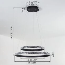 Melosa Pendelleuchte LED Schwarz, 1-flammig -Lampe Verkäufe melosa pendelleuchte h3375488 3