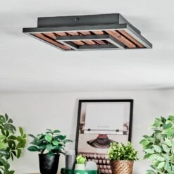 Meron Deckenleuchte LED Holzoptik, Schwarz, 1-flammig -Lampe Verkäufe meron deckenleuchte h3972649 11