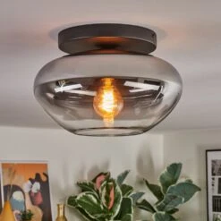 Mertola Deckenleuchte Glas 30 Cm Klar, Rauchfarben, 1-flammig -Lampe Verkäufe mertola deckenleuchte glas 30 cm h3859506 6