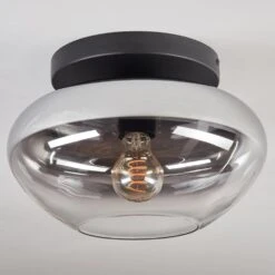 Mertola Deckenleuchte Glas 30 Cm Klar, Rauchfarben, 1-flammig -Lampe Verkäufe mertola deckenleuchte glas 30 cm h3859506 7