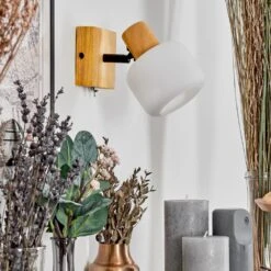 Miguas Wandleuchte Chrom, Naturfarben, Schwarz, 1-flammig -Lampe Verkäufe miguas wandleuchte h3723432 1