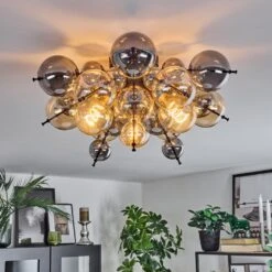 Milheiros Deckenleuchte Bernsteinfarben, Rauchfarben, 3-flammig -Lampe Verkäufe milheiros deckenleuchte h3834169 8