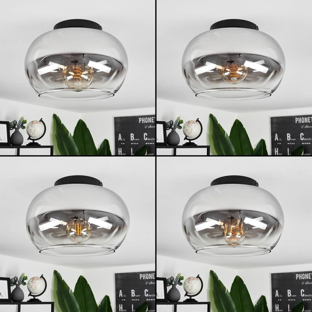 Molloy Deckenleuchte Klar, Rauchfarben, 1-flammig 4 Molloy Deckenleuchte Klar, Rauchfarben, 1-flammig – Bild 2