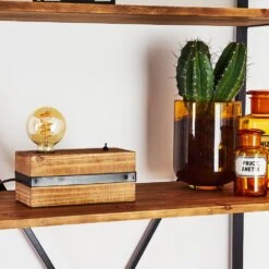 Montgomery Tischleuchte Holz Dunkel, Schwarz, 1-flammig -Lampe Verkäufe montgomery tischleuchte h3368596 6