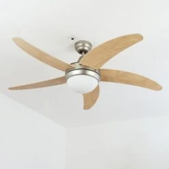 Morino Deckenventilator Naturfarben, Nickel-Matt, 2-flammig, Fernbedienung -Lampe Verkäufe morino deckenventilator h3559970 7