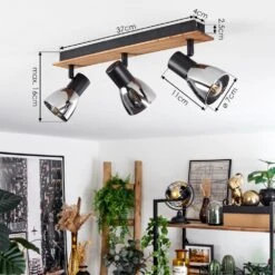 Murianette Deckenleuchte Naturfarben, Schwarz, 3-flammig -Lampe Verkäufe murianette deckenleuchte h3584958 3