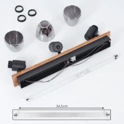 Murianette Deckenleuchte Naturfarben, Schwarz, 3-flammig -Lampe Verkäufe murianette deckenleuchte h3584958 4