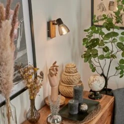 Murianette Wandleuchte Naturfarben, Schwarz, 1-flammig -Lampe Verkäufe murianette wandleuchte h3584934 8