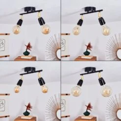 Musland Deckenleuchte Gold, Schwarz, 2-flammig -Lampe Verkäufe musland deckenleuchte h3410240 1