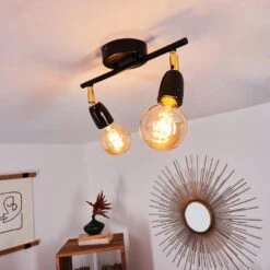 Musland Deckenleuchte Gold, Schwarz, 2-flammig -Lampe Verkäufe musland deckenleuchte h3410240 6