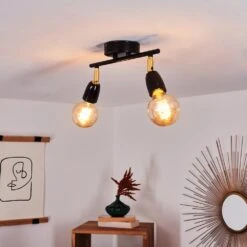 Musland Deckenleuchte Gold, Schwarz, 2-flammig -Lampe Verkäufe musland deckenleuchte h3410240 8