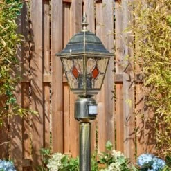 Naofe Wegeleuchte Braun, Gold, 1-flammig, Bewegungsmelder -Lampe Verkäufe naofe wegeleuchte h3969243 1