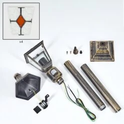 Naofe Wegeleuchte Braun, Gold, 1-flammig, Bewegungsmelder -Lampe Verkäufe naofe wegeleuchte h3969243 4