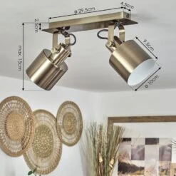 Neves Deckenleuchte Messing, 2-flammig -Lampe Verkäufe neves deckenleuchte h3621400 3