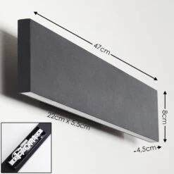 Obion Wandleuchte LED Schwarz, 2-flammig -Lampe Verkäufe obion wandleuchte h3307915 1