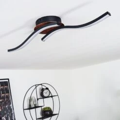 Odda Deckenleuchte LED Holzoptik, Schwarz, 2-flammig -Lampe Verkäufe odda deckenleuchte h3436950 1