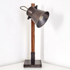 Oksbol Tischleuchte Dunkelbraun, Grau, Stahl Gebürstet, 1-flammig -Lampe Verkäufe oksbol tischleuchte h3349588 11