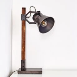 Oksbol Tischleuchte Dunkelbraun, Grau, Stahl Gebürstet, 1-flammig -Lampe Verkäufe oksbol tischleuchte h3349588 15