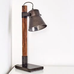 Oksbol Tischleuchte Dunkelbraun, Grau, Stahl Gebürstet, 1-flammig -Lampe Verkäufe oksbol tischleuchte h3349588 16