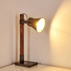 Oksbol Tischleuchte Dunkelbraun, Grau, Stahl Gebürstet, 1-flammig -Lampe Verkäufe oksbol tischleuchte h3349588 5