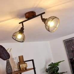 Omba Deckenleuchte Holz Dunkel, Schwarz, 2-flammig -Lampe Verkäufe omba deckenleuchte h3402962 8