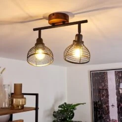 Omba Deckenleuchte Holz Dunkel, Schwarz, 2-flammig -Lampe Verkäufe omba deckenleuchte h3402962 9