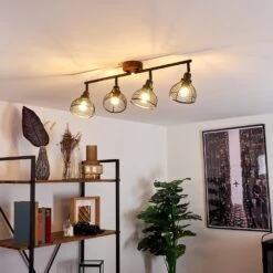 Omba Deckenleuchte Holz Dunkel, Schwarz, 4-flammig -Lampe Verkäufe omba deckenleuchte h3402986 6