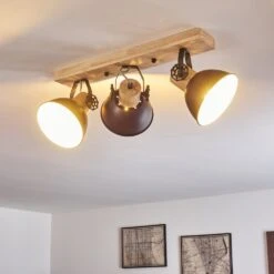 Orny Deckenleuchte Anthrazit, Holz Hell, 3-flammig -Lampe Verkäufe orny deckenleuchte h3295090 14