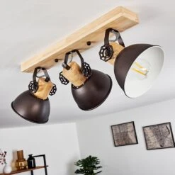 Orny Deckenleuchte Anthrazit, Holz Hell, 3-flammig -Lampe Verkäufe orny deckenleuchte h3295090 5