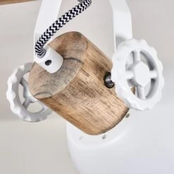 Orny Deckenleuchte Holz Hell, Weiß, 4-flammig -Lampe Verkäufe orny deckenleuchte h3408551 2