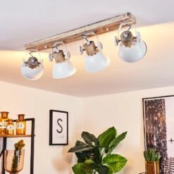 Orny Deckenleuchte Holz Hell, Weiß, 4-flammig -Lampe Verkäufe orny deckenleuchte h3408551 6