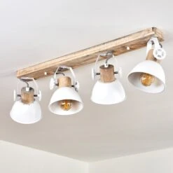 Orny Deckenleuchte Holz Hell, Weiß, 4-flammig -Lampe Verkäufe orny deckenleuchte h3408551 7