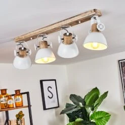 Orny Deckenleuchte Holz Hell, Weiß, 4-flammig -Lampe Verkäufe orny deckenleuchte h3408551 8