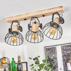 Orny Deckenleuchte Naturfarben, Schwarz, 3-flammig -Lampe Verkäufe orny deckenleuchte h3424315 13