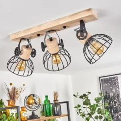 Orny Deckenleuchte Naturfarben, Schwarz, 3-flammig -Lampe Verkäufe orny deckenleuchte h3424315 9